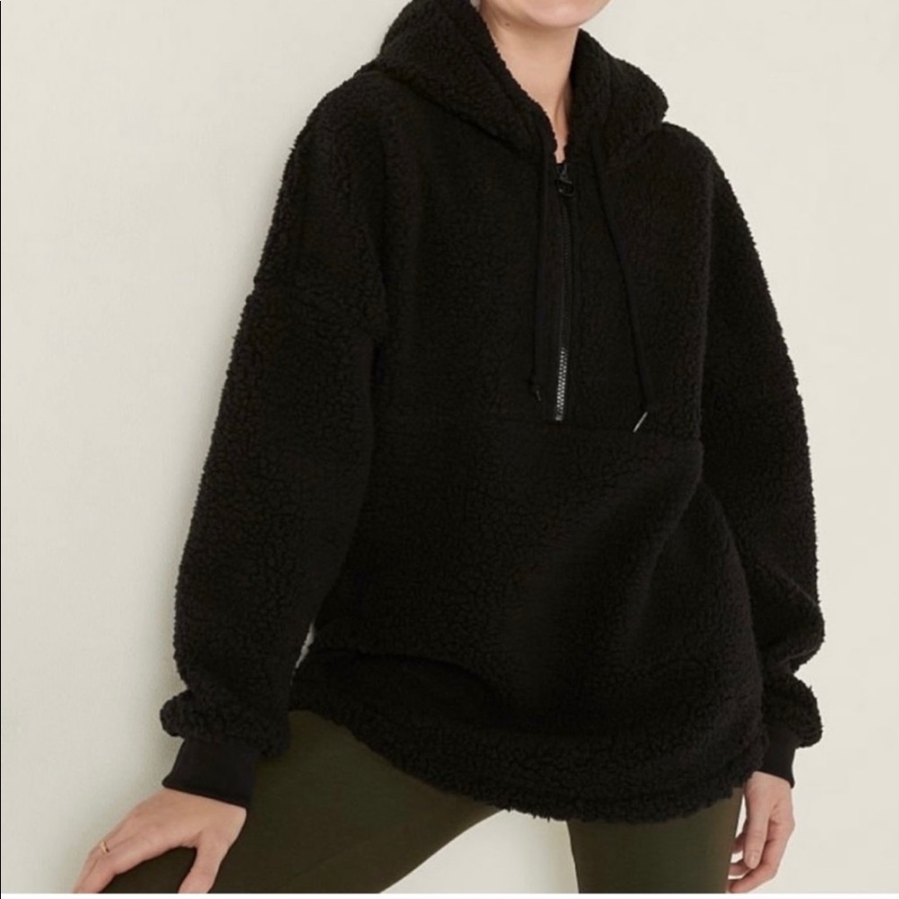 PINK Varsity Sherpa Half Zip Pullover